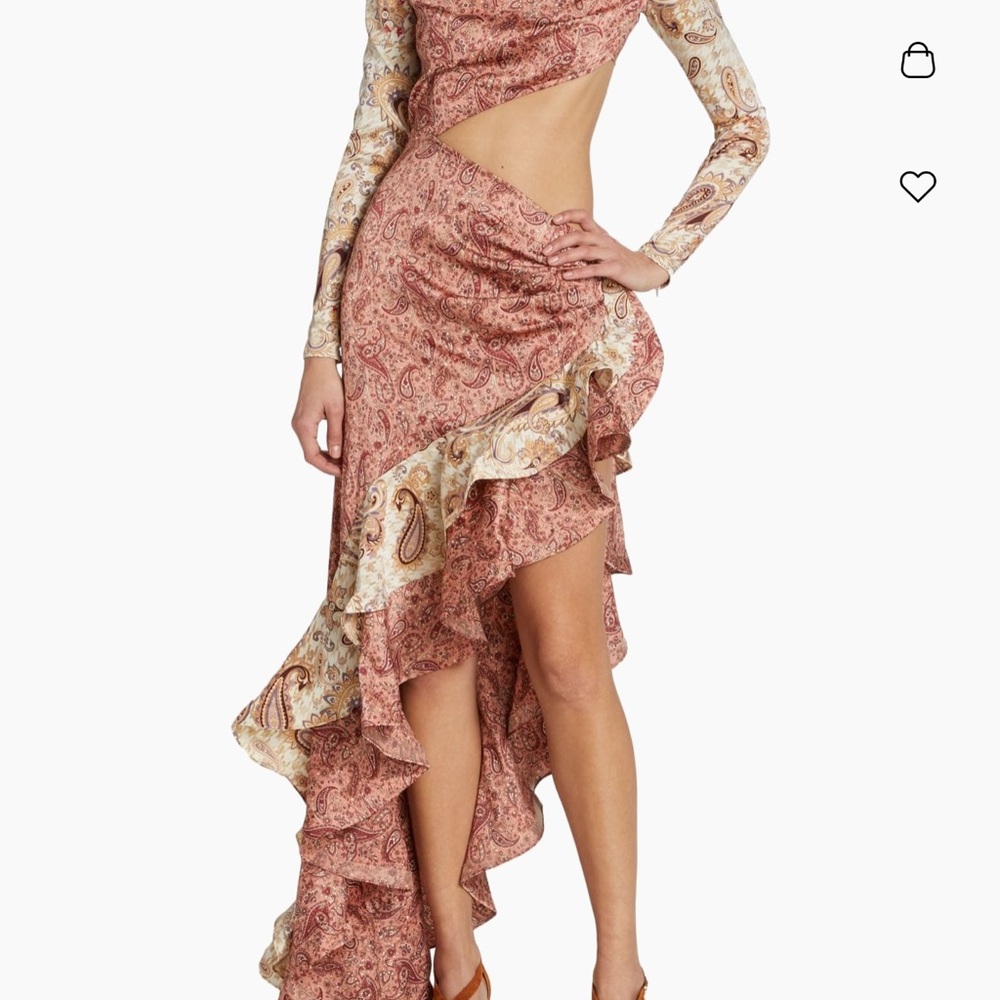 BRONX & BRONCO NEW Elegant Paisley Cutout Dress